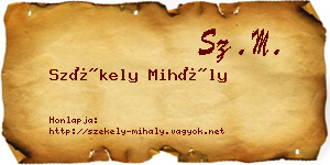 Székely Mihály névjegykártya