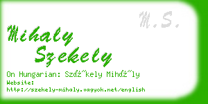 mihaly szekely business card